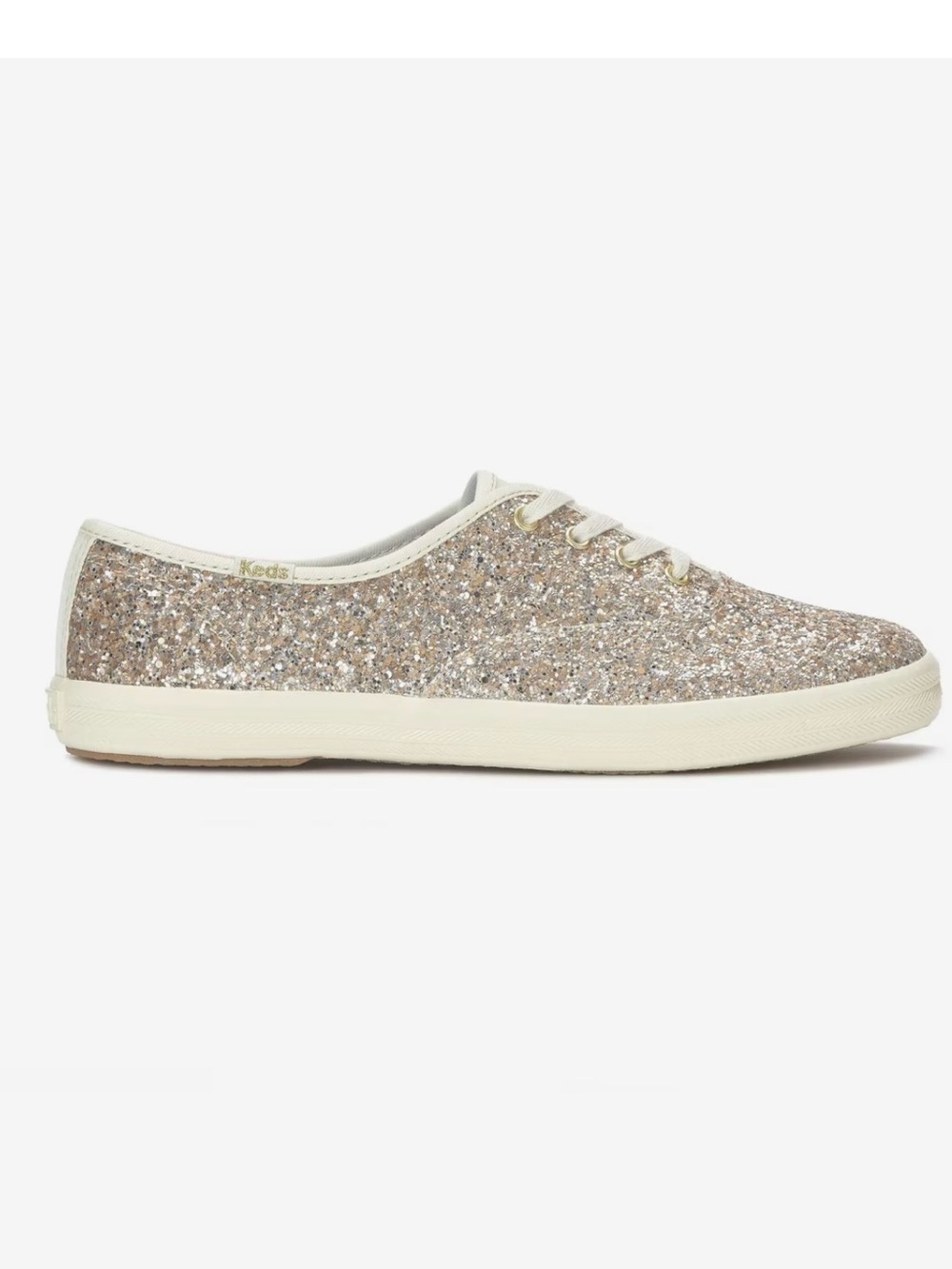 Keds Glitter Low-Top Sneakers — Champagne Sparkle